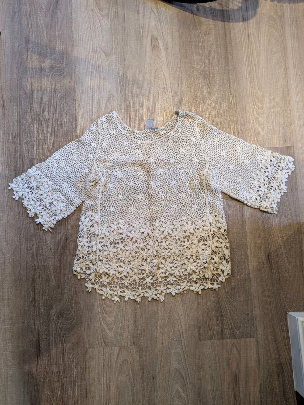 EUC Crochet Cream Top